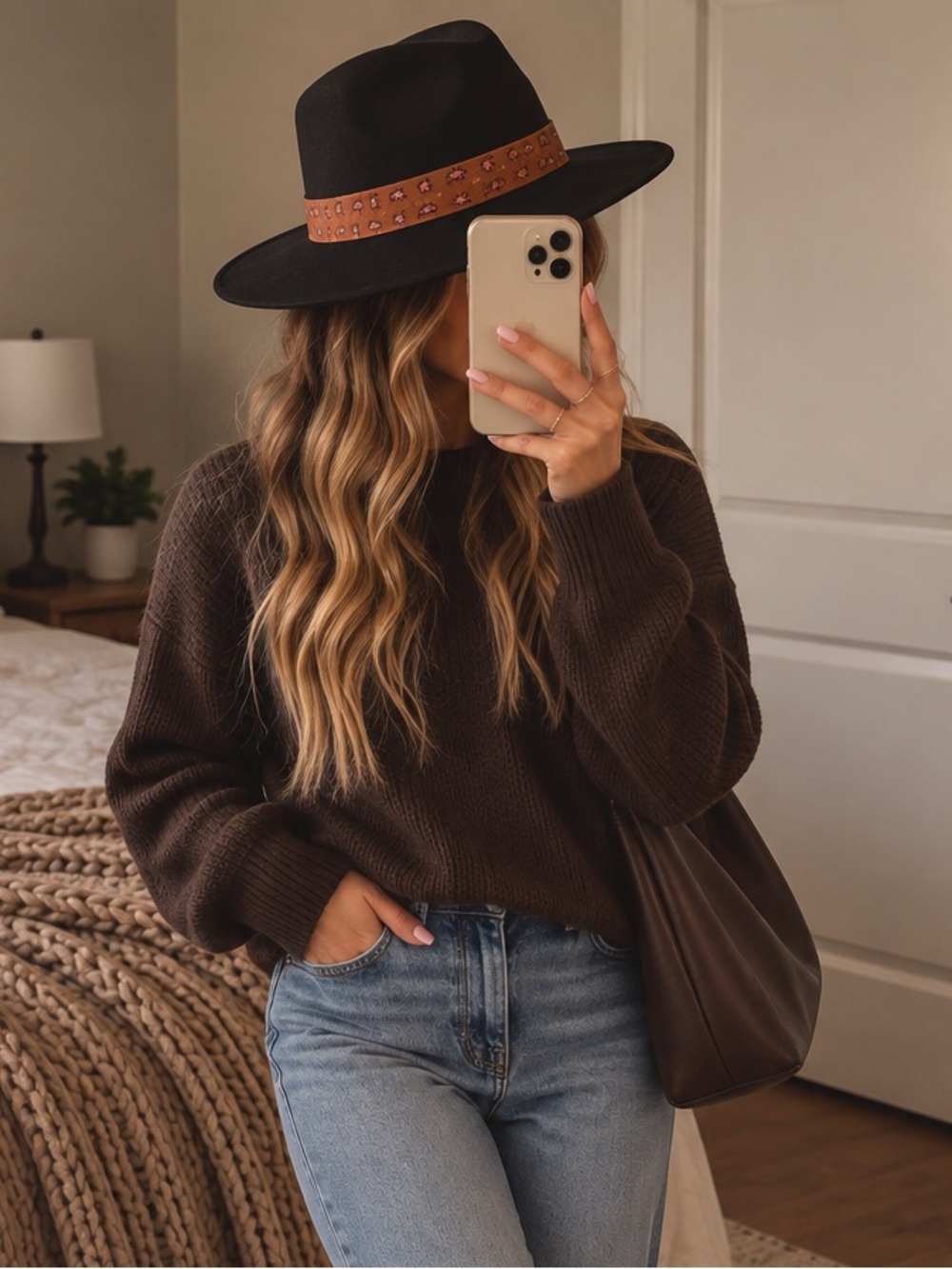 A New Day brown wool hat